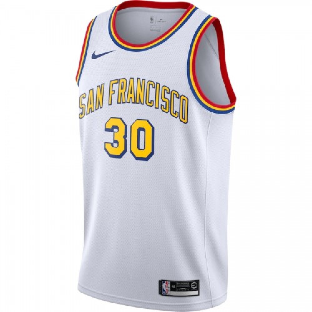 Men's Golden State Warriors Stephen Curry #30 White Classics Swingman Jersey - Classic Edition-Pro Kit Vault | Brand New 26/27 Sports Jerseys